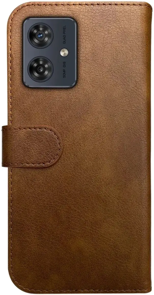 Rosso Element Book Case Wallet Moto G54 - 3 Pasjes - Bruin