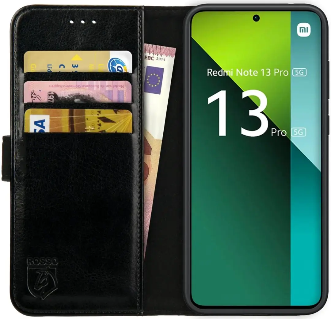 Rosso Element Book Case Wallet Hoesje Geschikt voor Xiaomi Redmi Note 13 Pro 5G