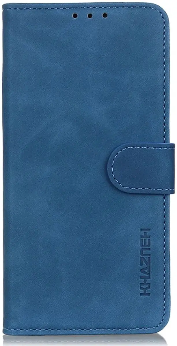 Khazneh Moto G14 Retro Wallet Hoesje - Blauw