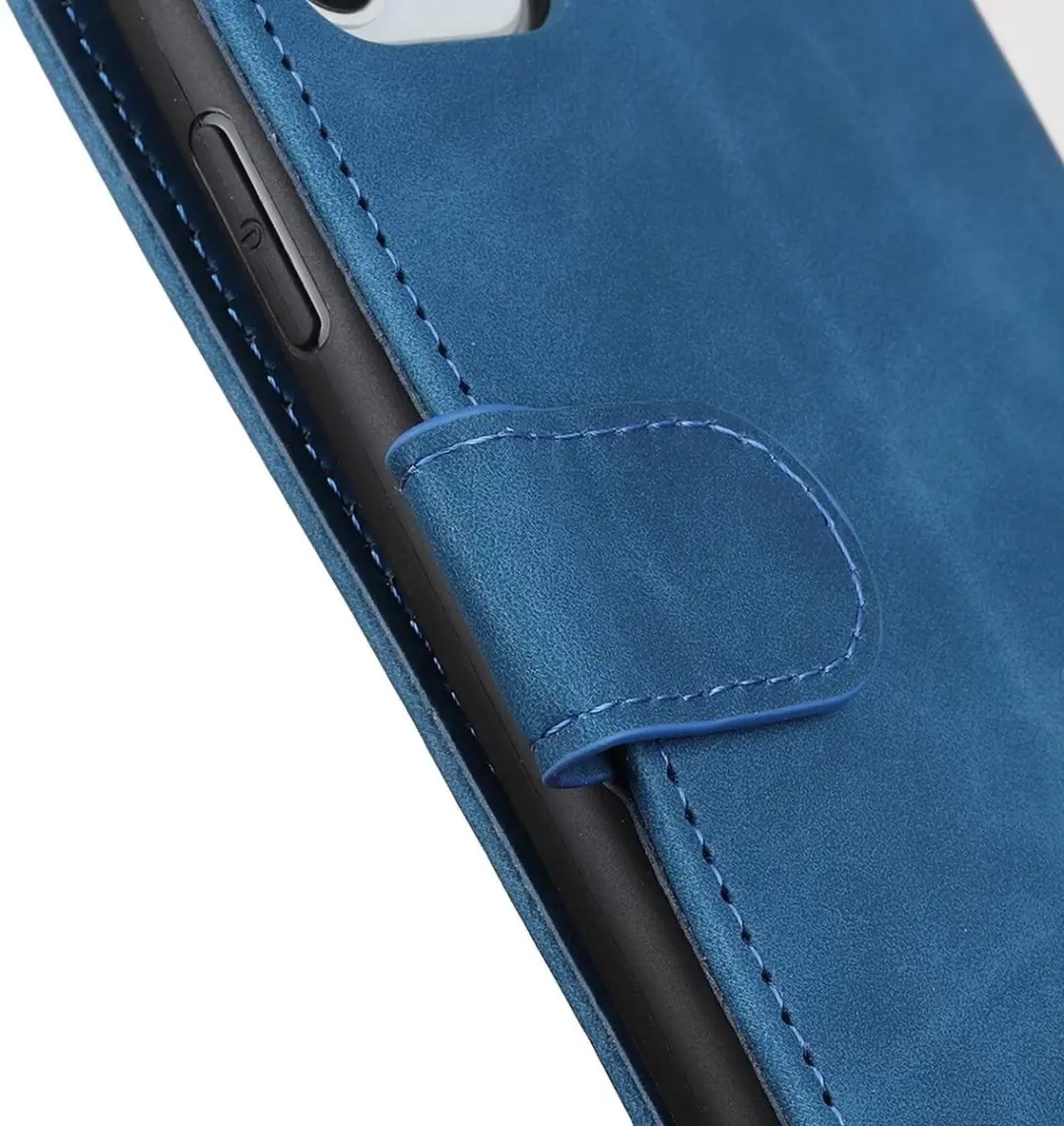 Khazneh Moto G14 Retro Wallet Hoesje - Blauw