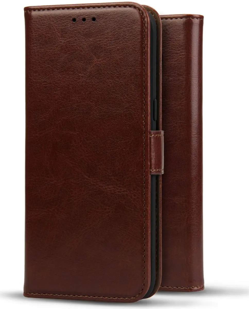 Rosso Element 2-in-1 Hoesje iPhone 13 Pro - 3 Pasjes - Bruin