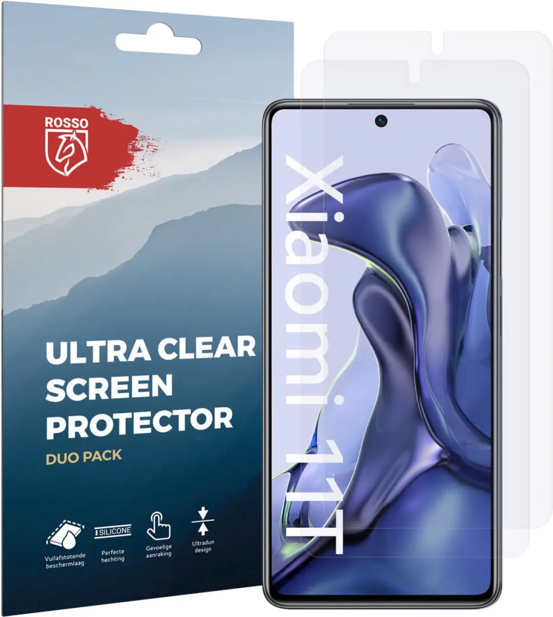 Rosso Screen Protector Ultra Clear - 2 Stuks - Xiaomi 11T/11T Pro