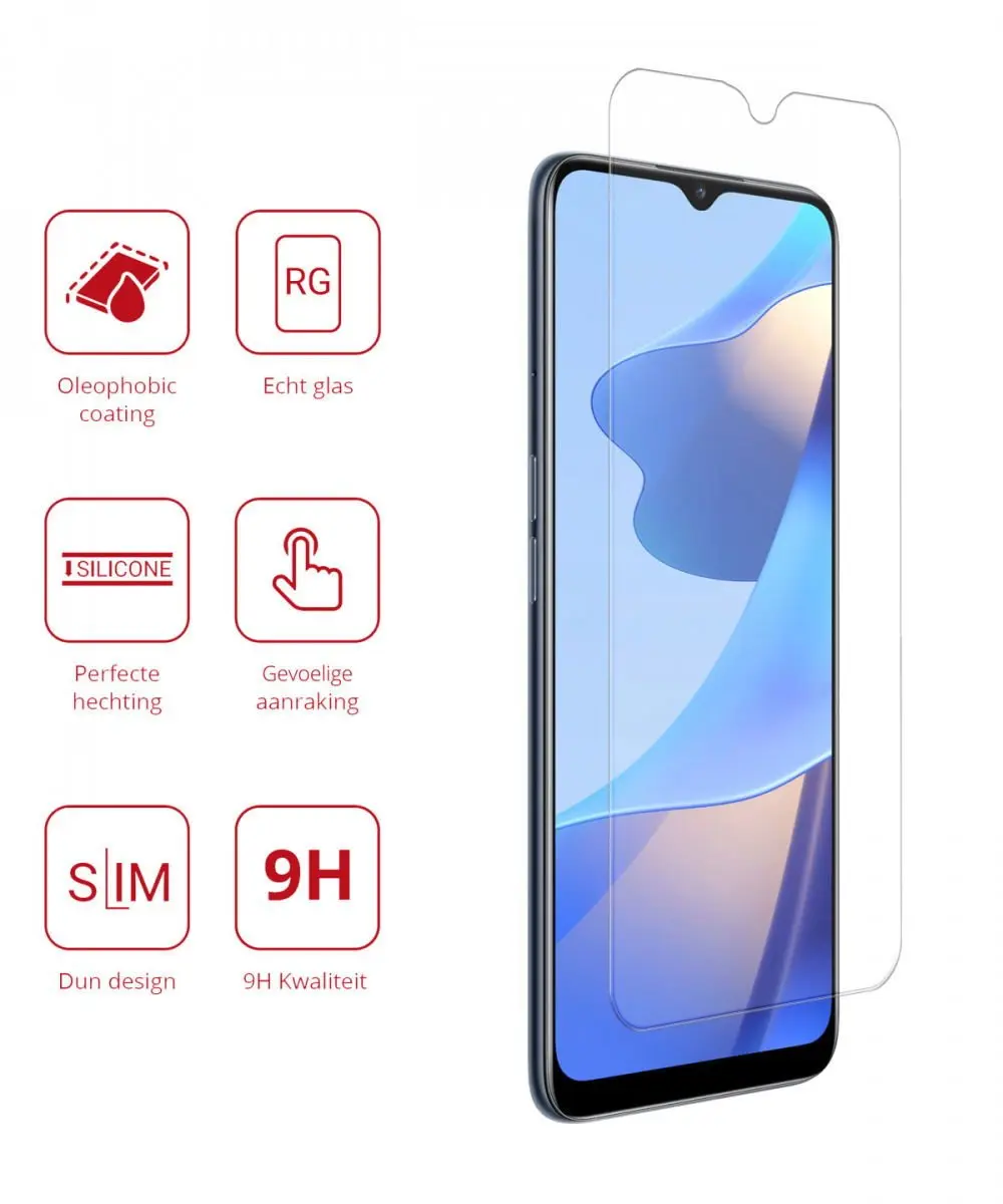 Rosso Oppo A54S 9H Tempered Glass Schermbeschermer