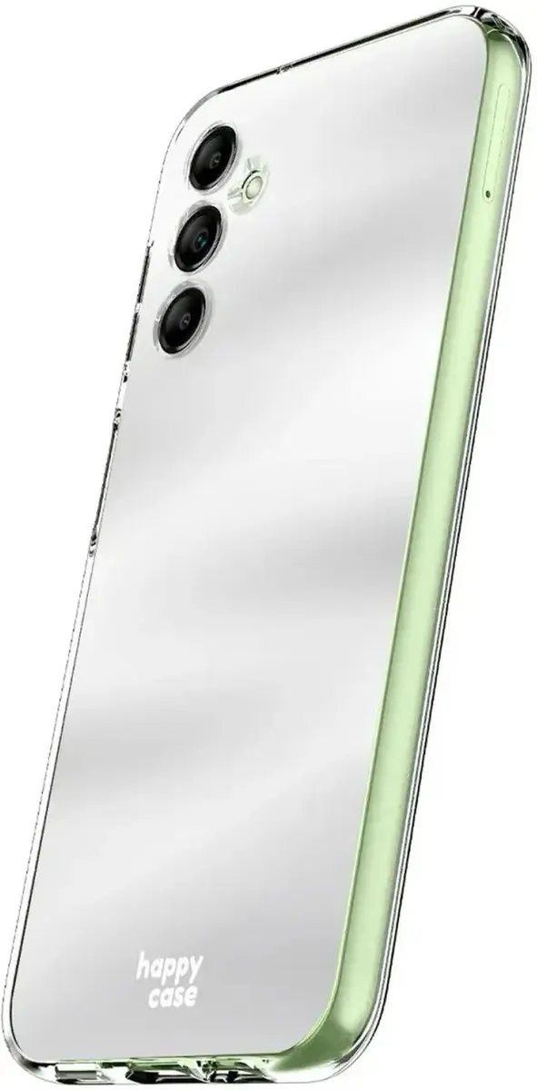HappyCase Hoesje Samsung Galaxy A14 Spiegel Print - Wit/Transparant