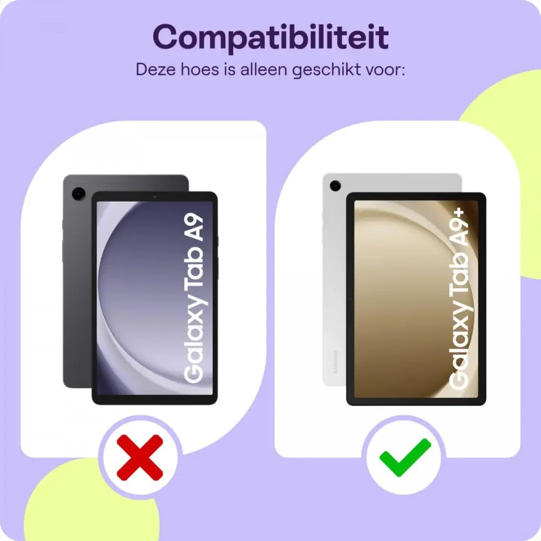 HappyCase Candy+ Kinderhoes Samsung Tab A11/A9 Plus - Paars