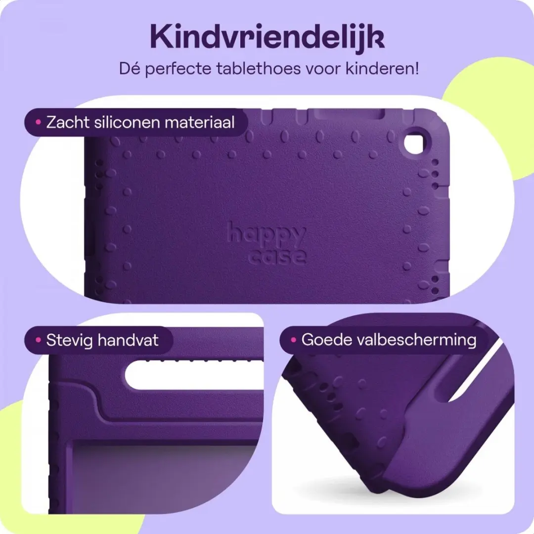 HappyCase Candy+ Kinderhoes Samsung Tab A11/A9 Plus - Paars
