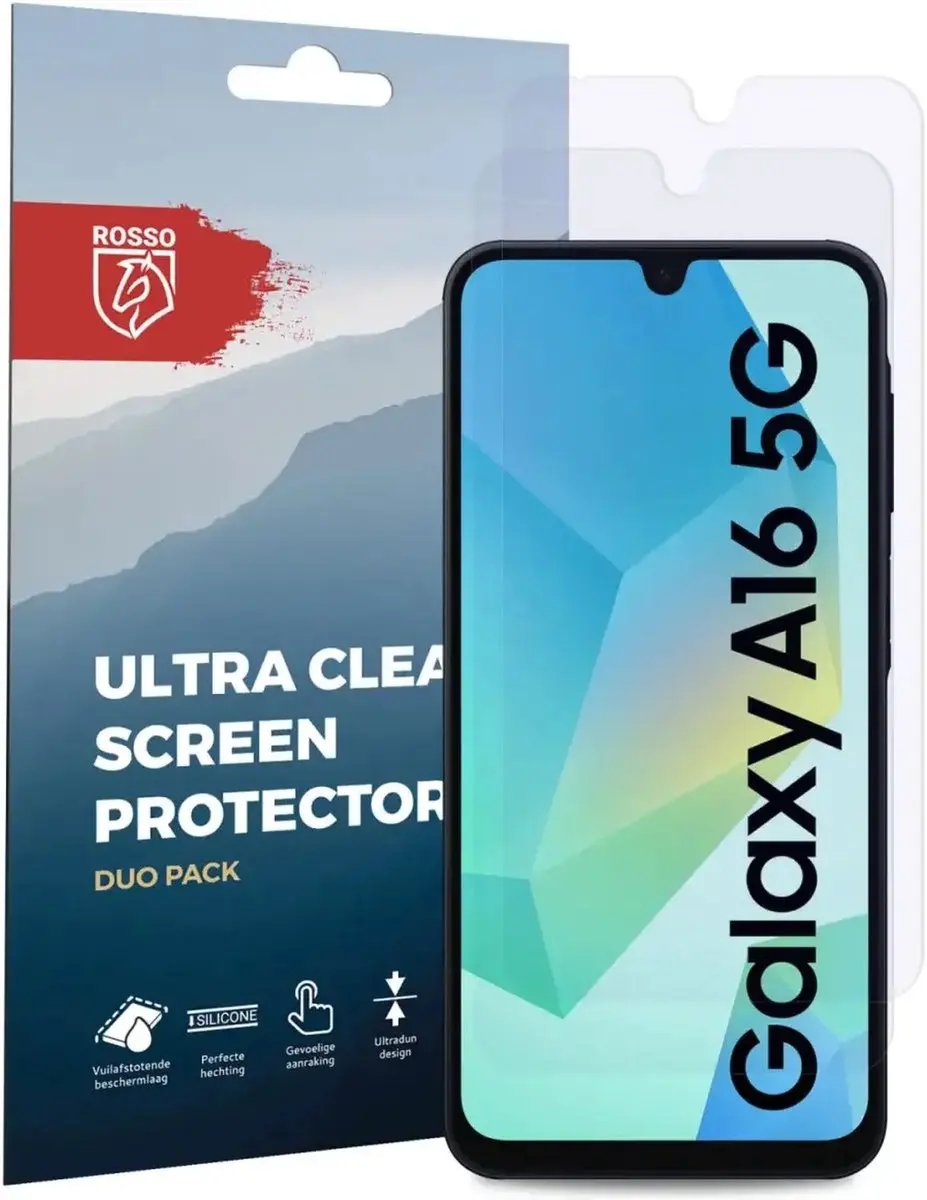 Rosso Screen Protector Samsung Galaxy A16 - 2 Stuks - Ultra Clear TPU