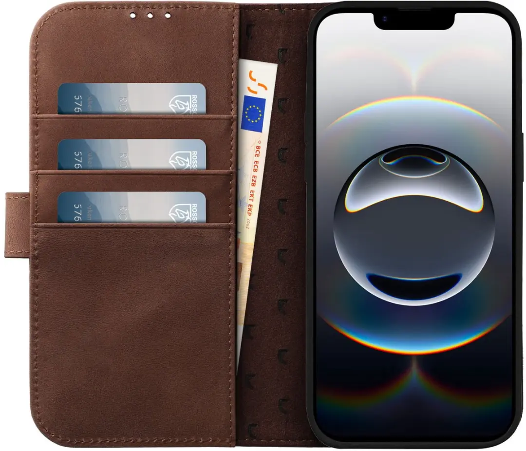 Rosso Elite 207039 Hoesje iPhone 16/17 - Echt Leer Bruin - MagSafe