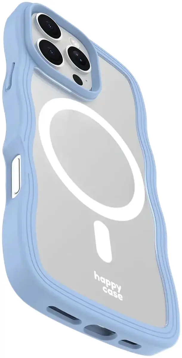 HappyCase Wavy Hoesje iPhone 16 Pro - Blauw HC-WA-IP16PRO-BL