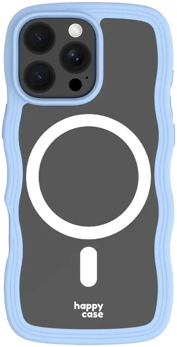 HappyCase Wavy Hoesje iPhone 16 Pro - Blauw HC-WA-IP16PRO-BL