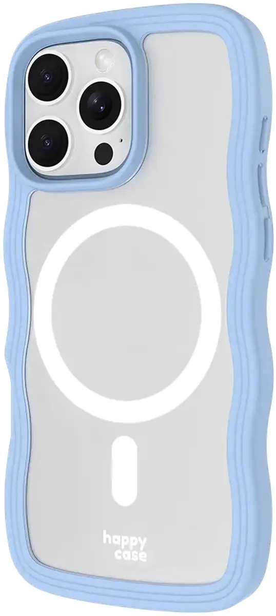 HappyCase Wavy Hoesje iPhone 16 Pro - Blauw HC-WA-IP16PRO-BL - afbeelding 6 van 6