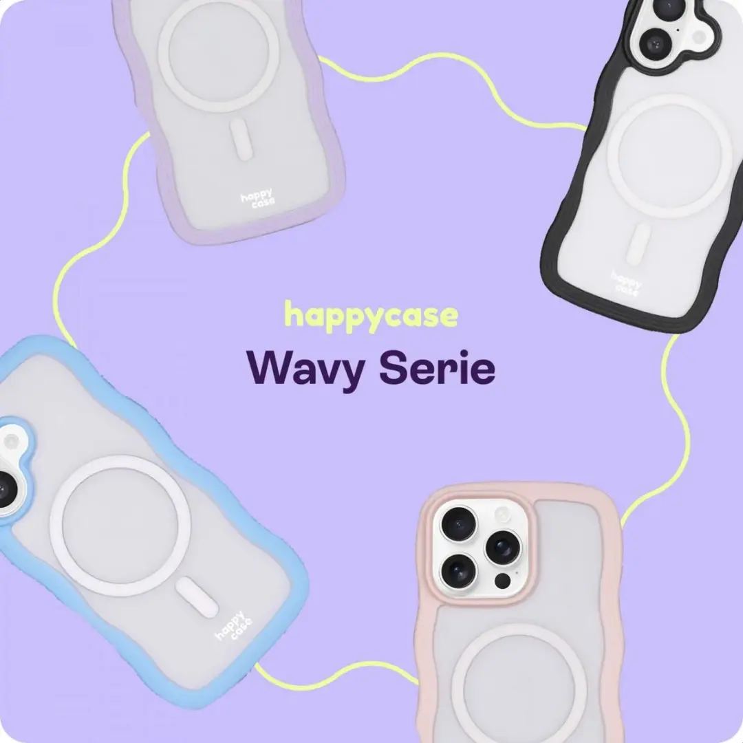 HappyCase Wavy Hoesje iPhone 16 Pro - Blauw HC-WA-IP16PRO-BL