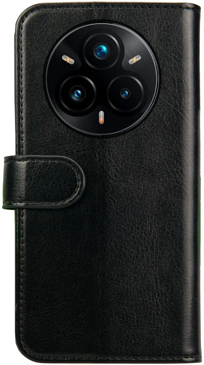 Rosso Element Wallet Book Case Realme 14 Pro - 3 Pasjes - Zwart - afbeelding 6 van 6