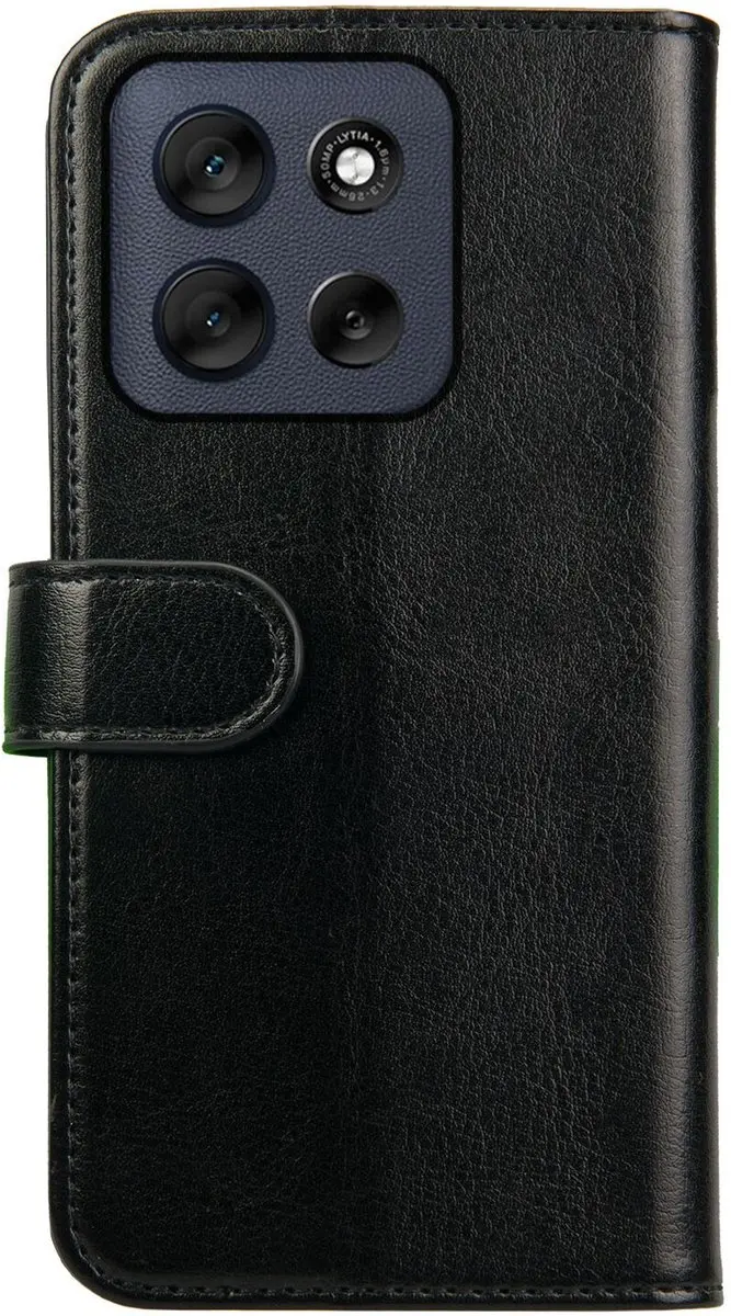 Rosso Element Wallet Book Case Moto G56 - 3 Pasjes - Zwart