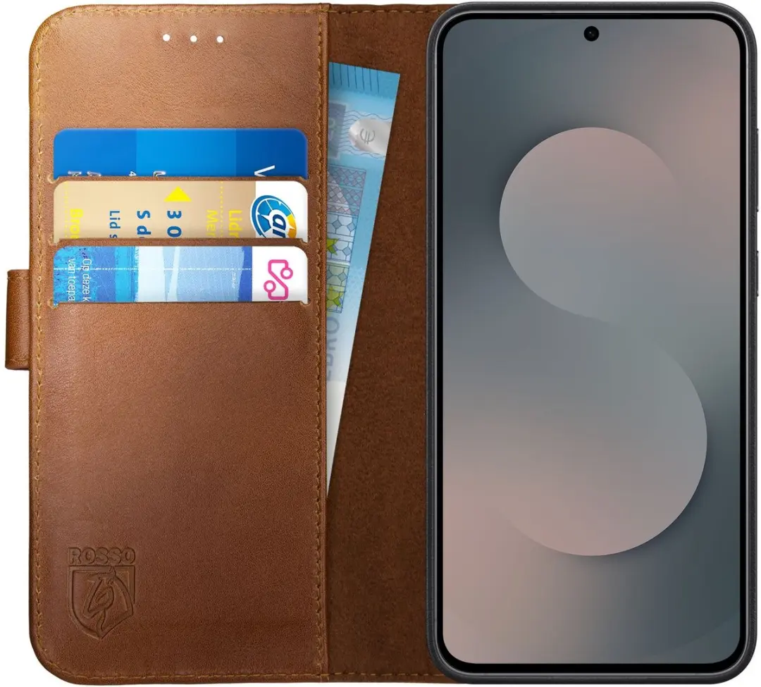 Rosso Deluxe Echt Leer Hoesje Geschikt voor Samsung Galaxy S25 FE