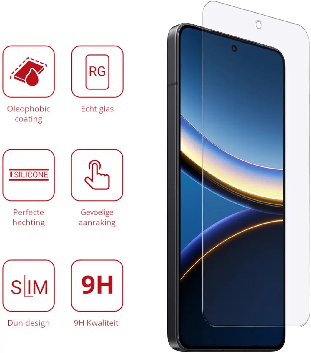 Rosso Screen Protector Xiaomi Poco F7 Pro 9H - 1 Stuk