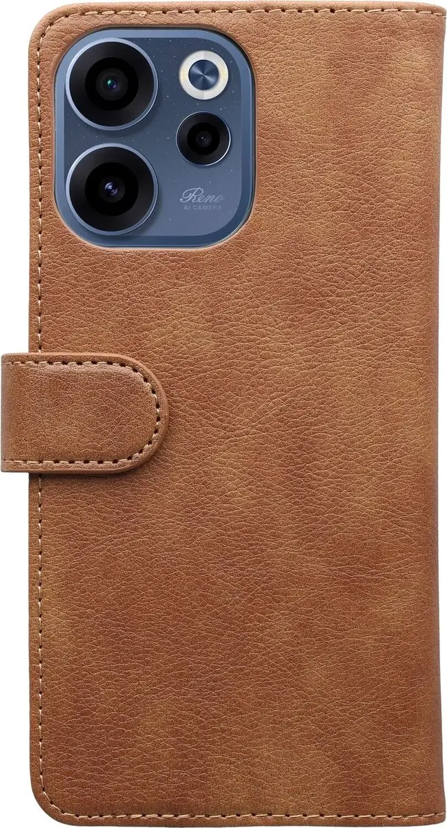 Rosso Element Wallet Book Case Oppo Reno 15 - 3 Pasjes - Bruin