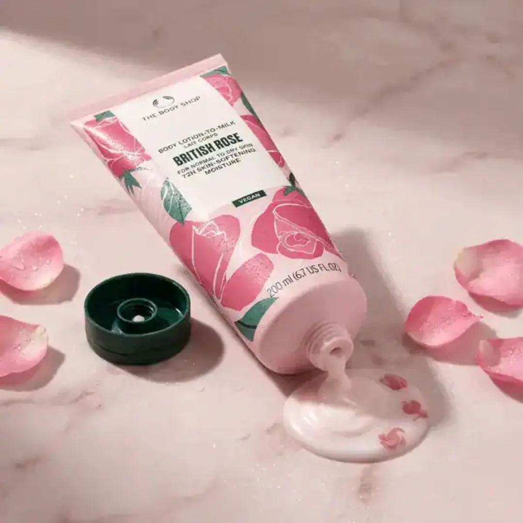 The Body Shop British Rose Body Lotion-to-Milk