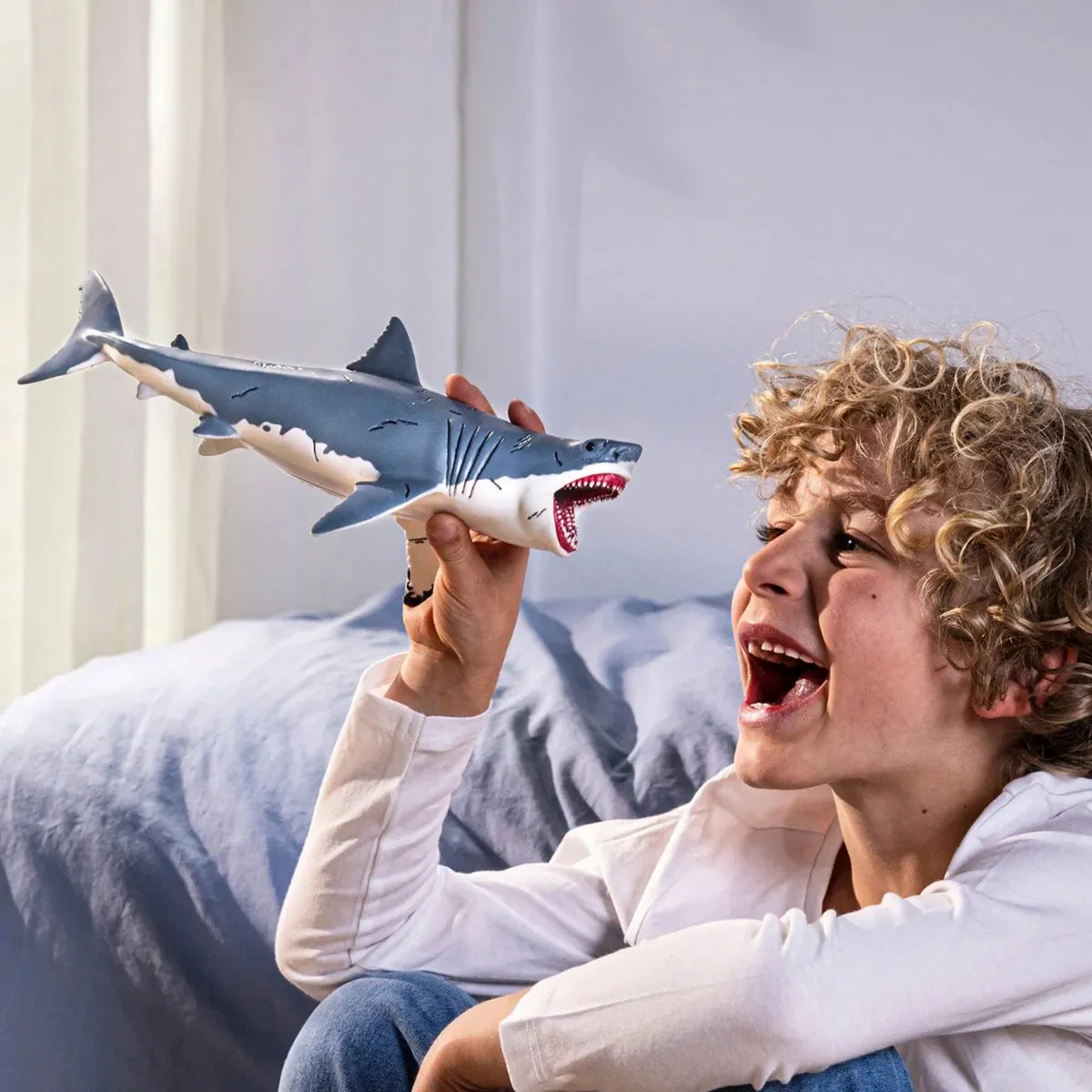 Schleich Megalodon 15055 Dinosaurus - Grijs/wit