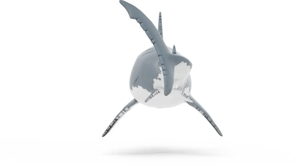 Schleich Megalodon 15055 Dinosaurus - Grijs/wit - afbeelding 6 van 6