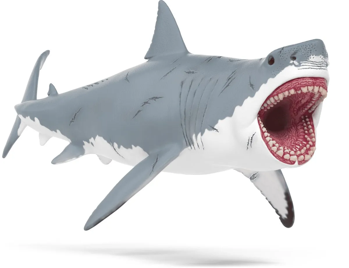 Schleich Megalodon 15055 Dinosaurus - Grijs/wit