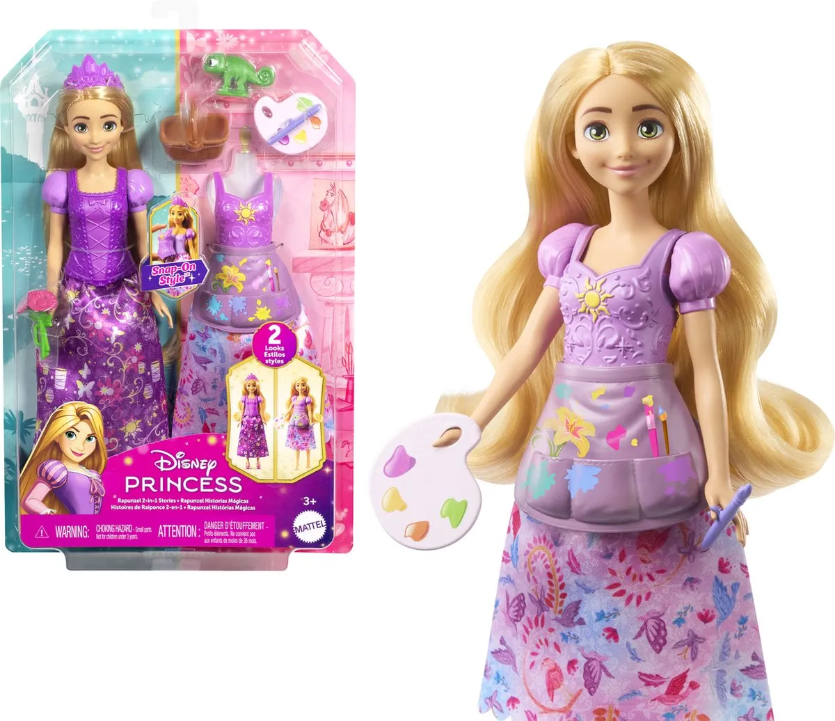 Disney Princess Rapunzel 2-in-1 Modepop JBG09 - Veranderbare jurken