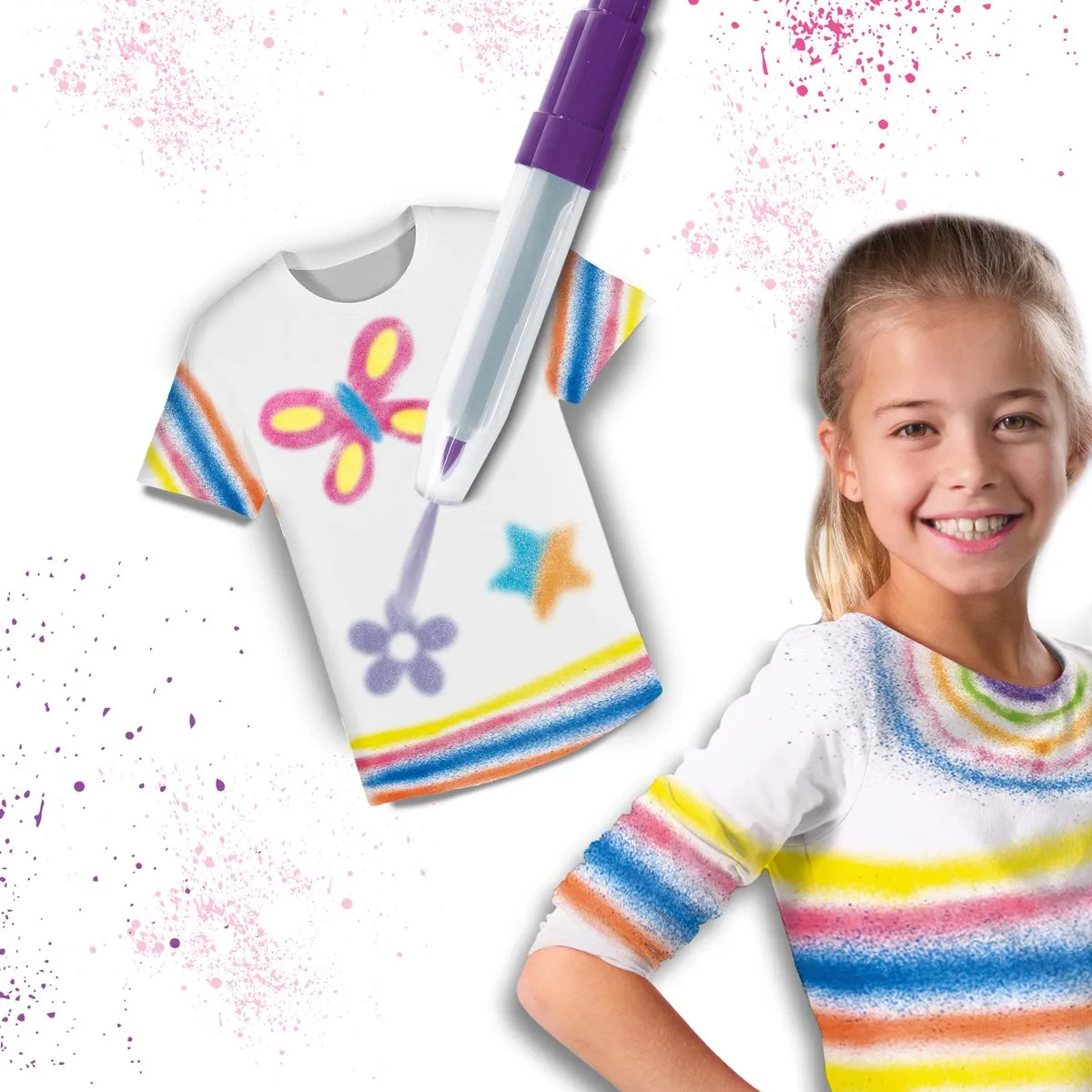 SES Creative Blow Airbrush Pens Textiel - 7 Kleuren