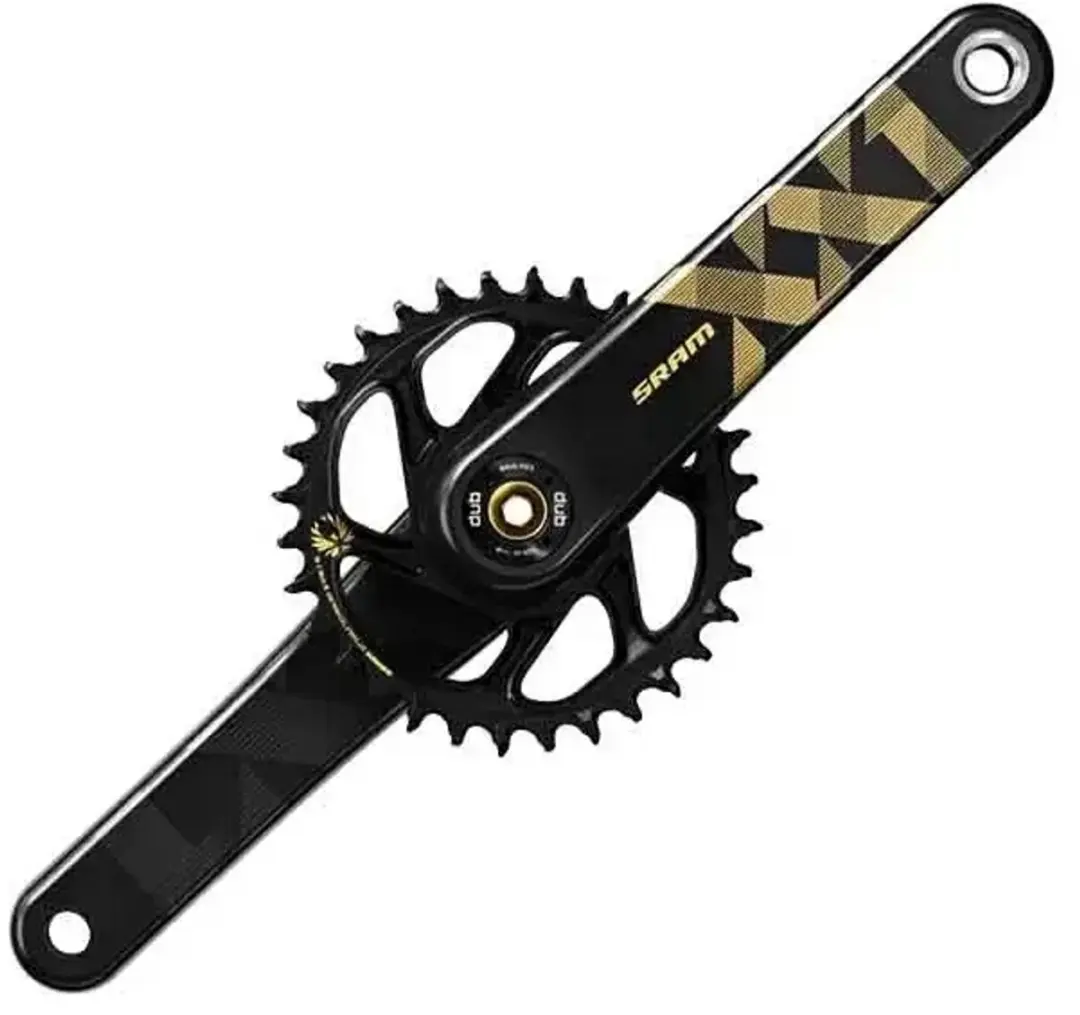 SRAM XX1 Eagle Dub Crankset - Zwart/Goud - afbeelding 6 van 6