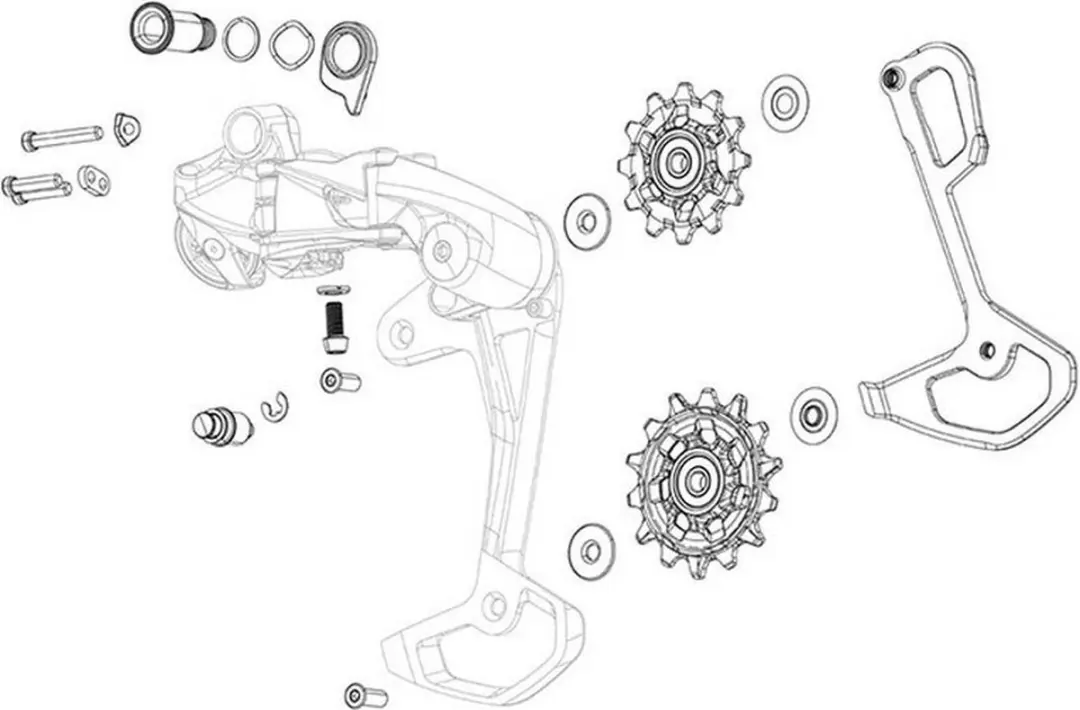 SRAM Force eTAP AXS 12s Jockeywielsysteem - Zwart