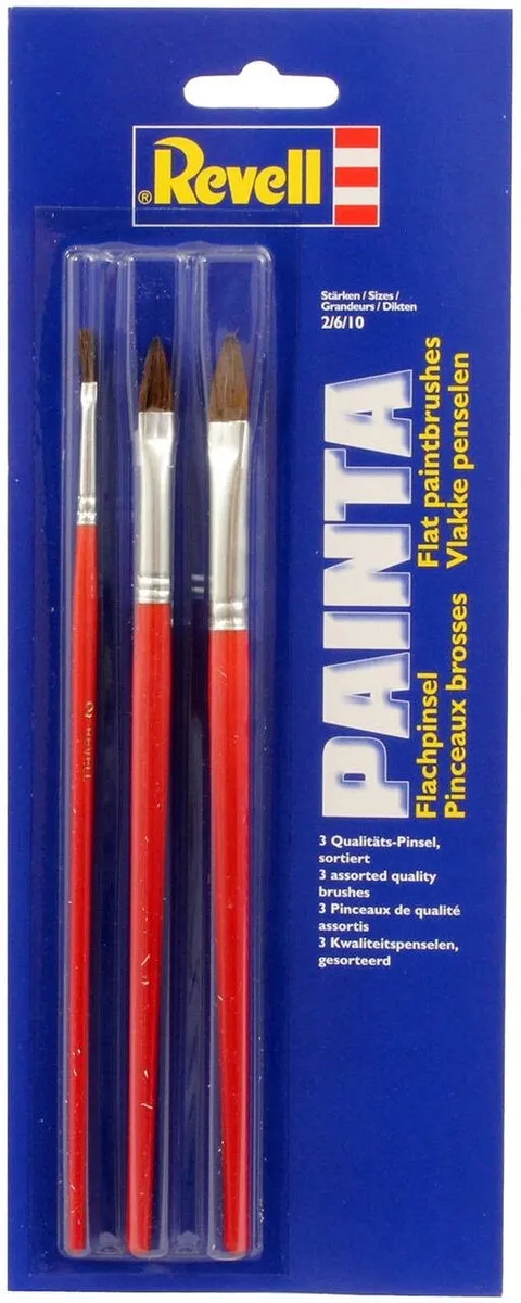 Revell Hobbypenseel Painta Flatbrush-Set 29610