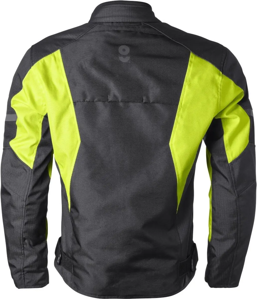 Gms Avon WP Motorjas - Zwart/Fluor geel - 3XL