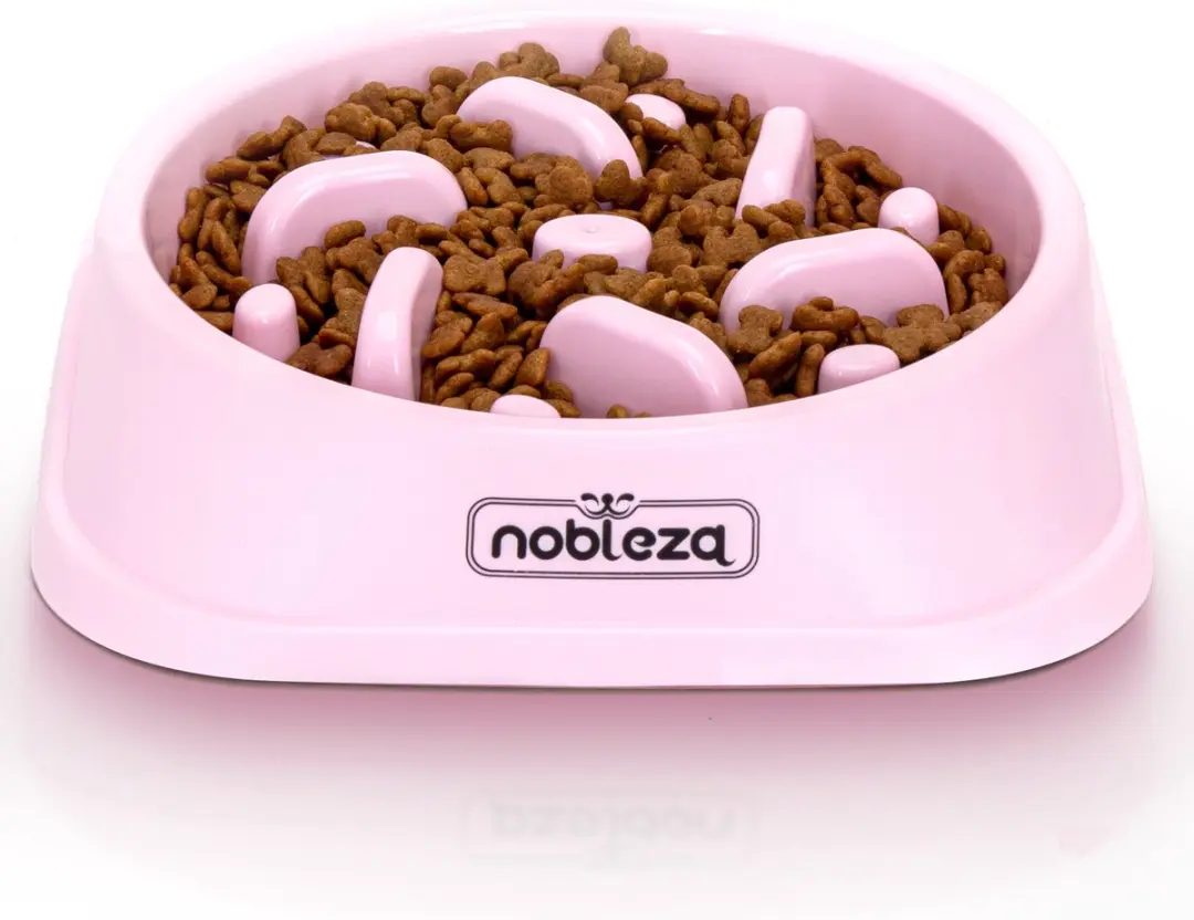 Nobleza H8P - Anti schrok voerbak - 20x20x4.5cm - Roze