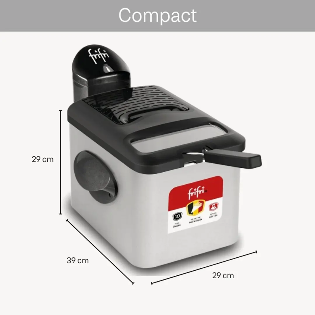 FriFri Expert Duofil F1948DUO Frituurpan 4,5L - 3200W - Grijs/Zwart