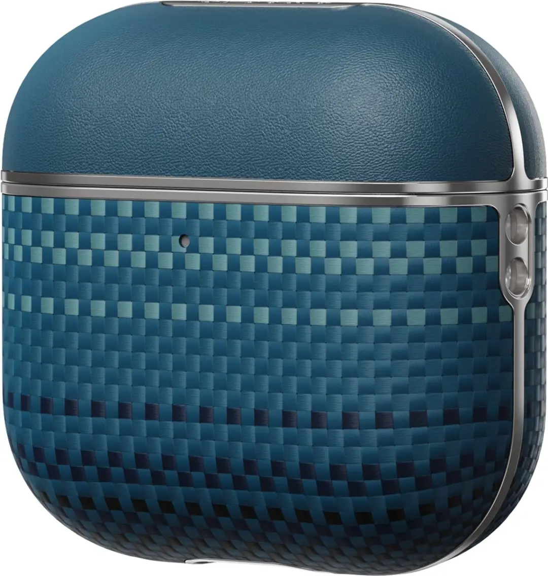 Pitaka AirPods 4 APM2406 Hoesje - Blauw - afbeelding 6 van 6