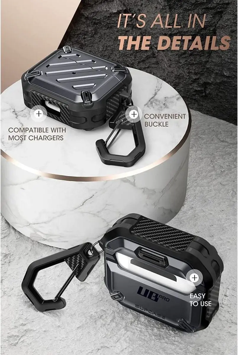 Supcase Unicorn Beetle Pro AirPods 3 Hoesje - Zwart - afbeelding 6 van 6