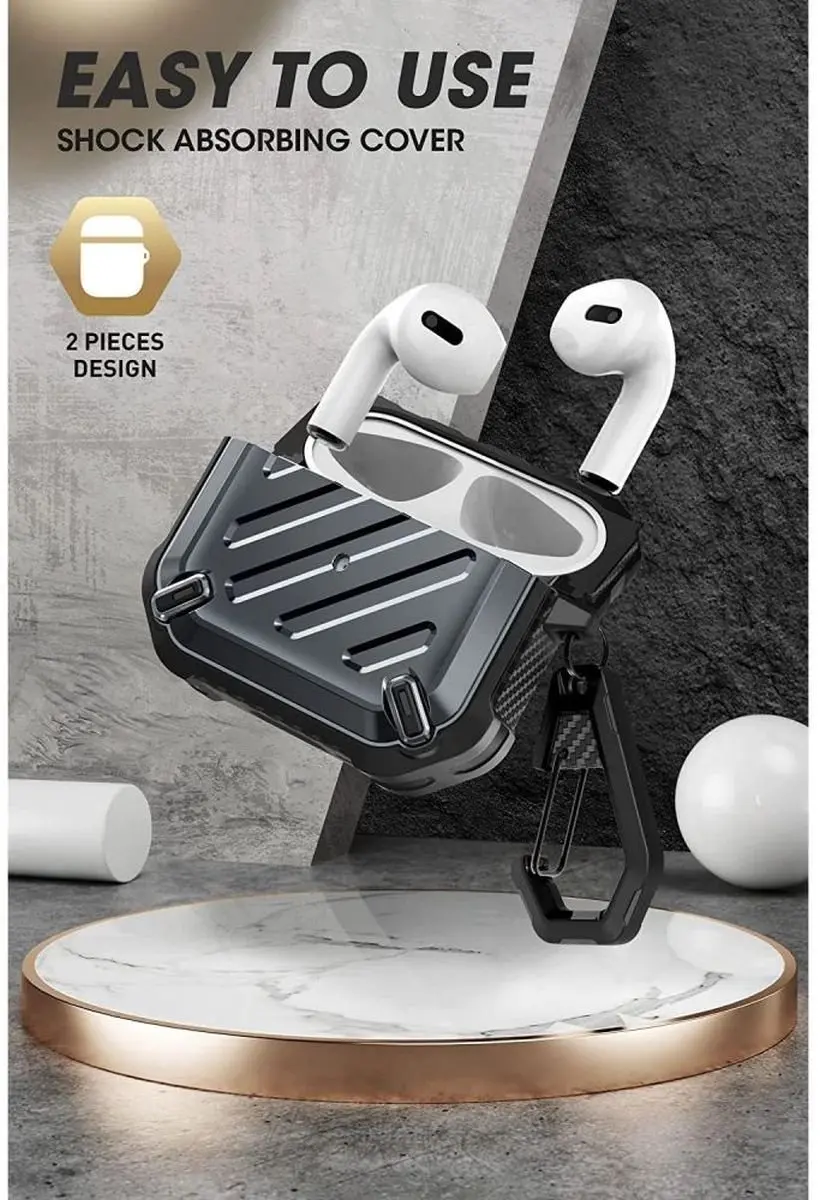 Supcase Unicorn Beetle Pro AirPods 3 Hoesje - Zwart