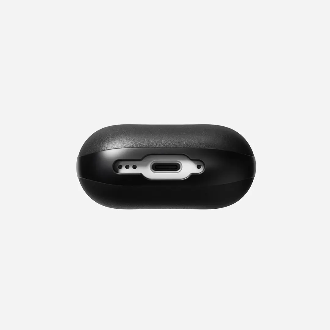 NOMAD Modern Lederen Hoesje AirPods 4 - Zwart - afbeelding 6 van 6