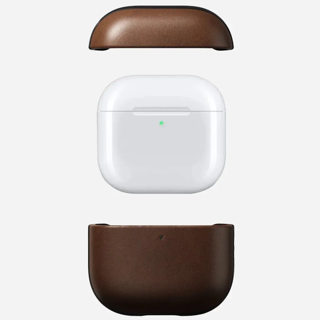 NOMAD Modern Lederen Hoesje AirPods 4 104135114080 - Bruin - afbeelding 6 van 6