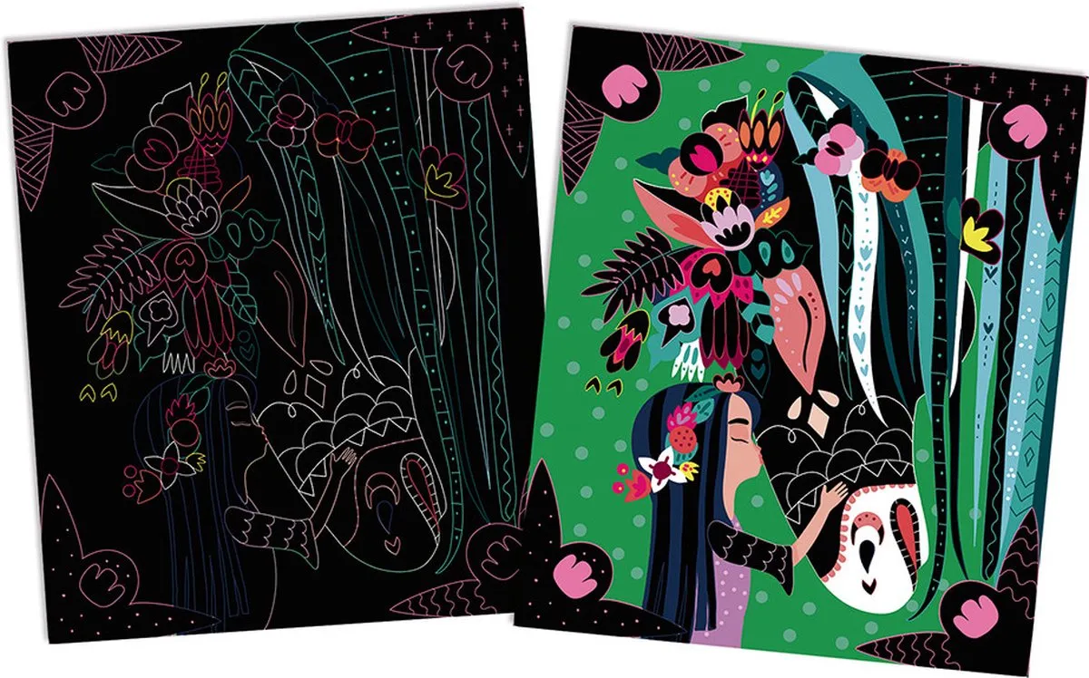 Janod Scratch Art Paarden en Eenhoorns Knutselset - 8 Stuks - afbeelding 6 van 6