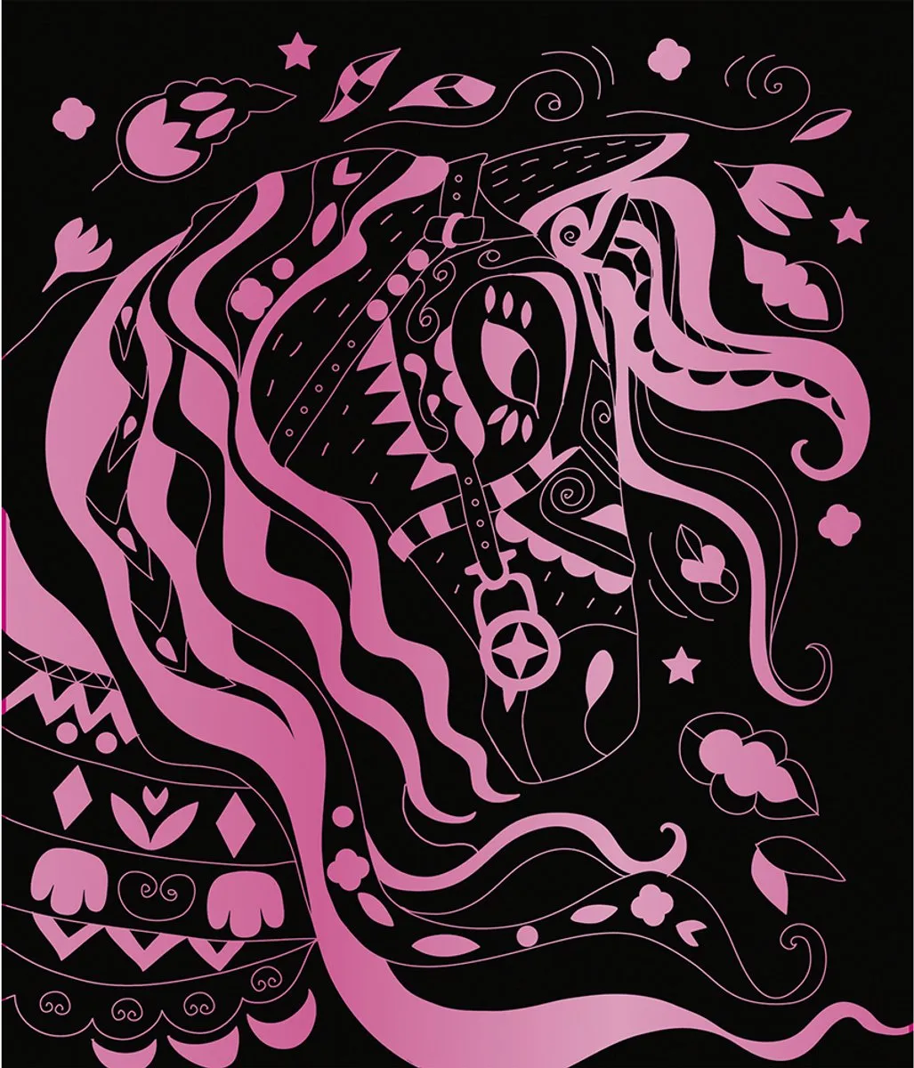 Janod Scratch Art Paarden en Eenhoorns Knutselset - 8 Stuks