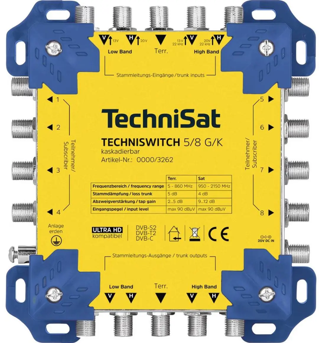 Technisat TECHNISWITCH 5/8 G/K Satelliet Multiswitch 0000/3262