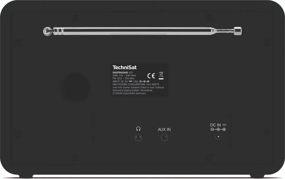 Technisat Digitradio 307 DAB+/FM Radio - 5W - Zwart