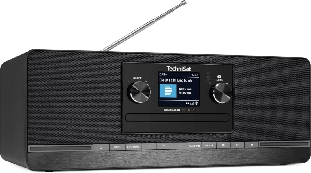 Technisat DIGITRADIO 372 CD IR DAB+/FM Radio - 10W - Zwart - afbeelding 2 van 6