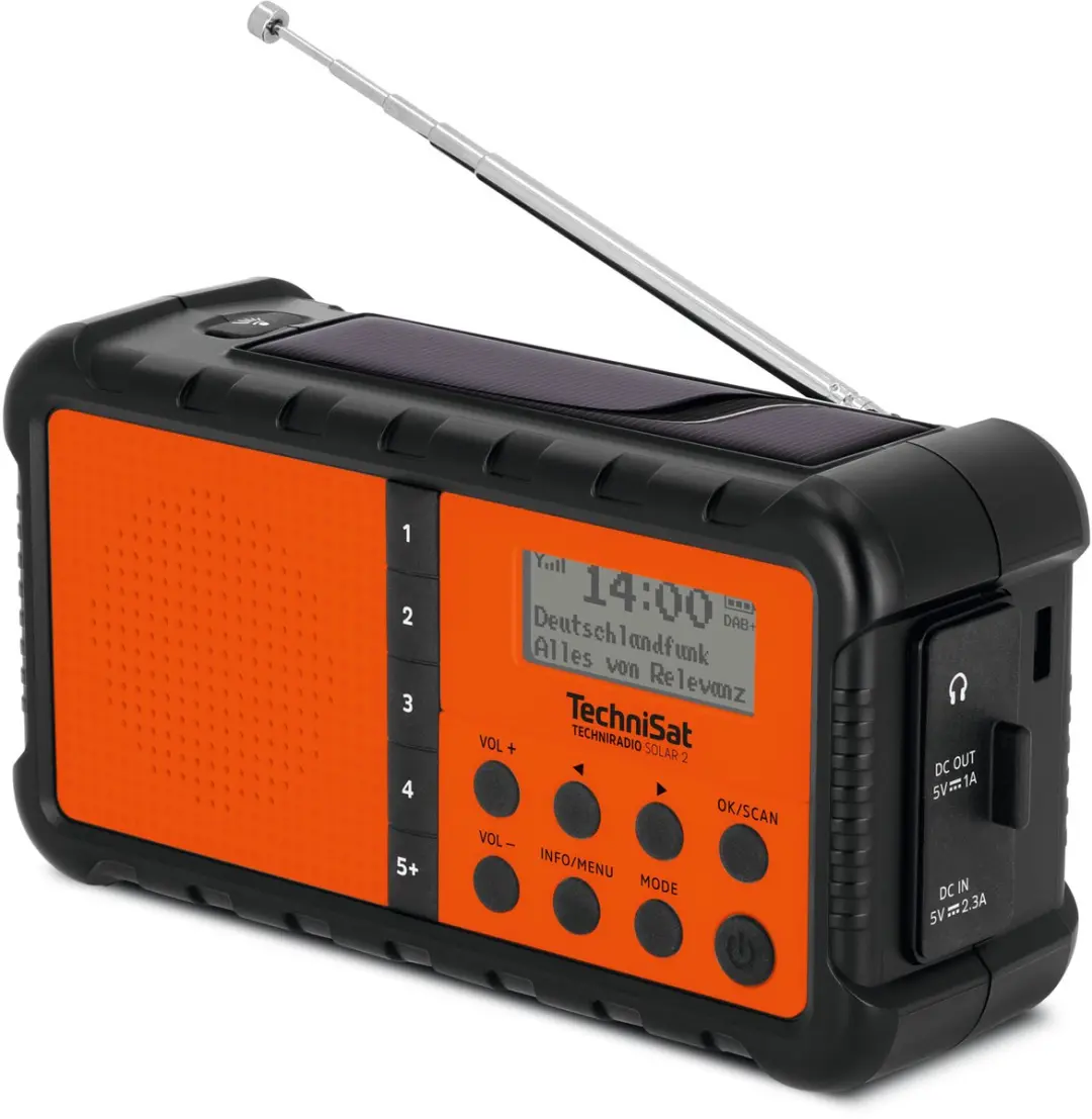 Technisat TechniRadio SOLAR 2 Noodradio - Oranje/Zwart - afbeelding 6 van 6