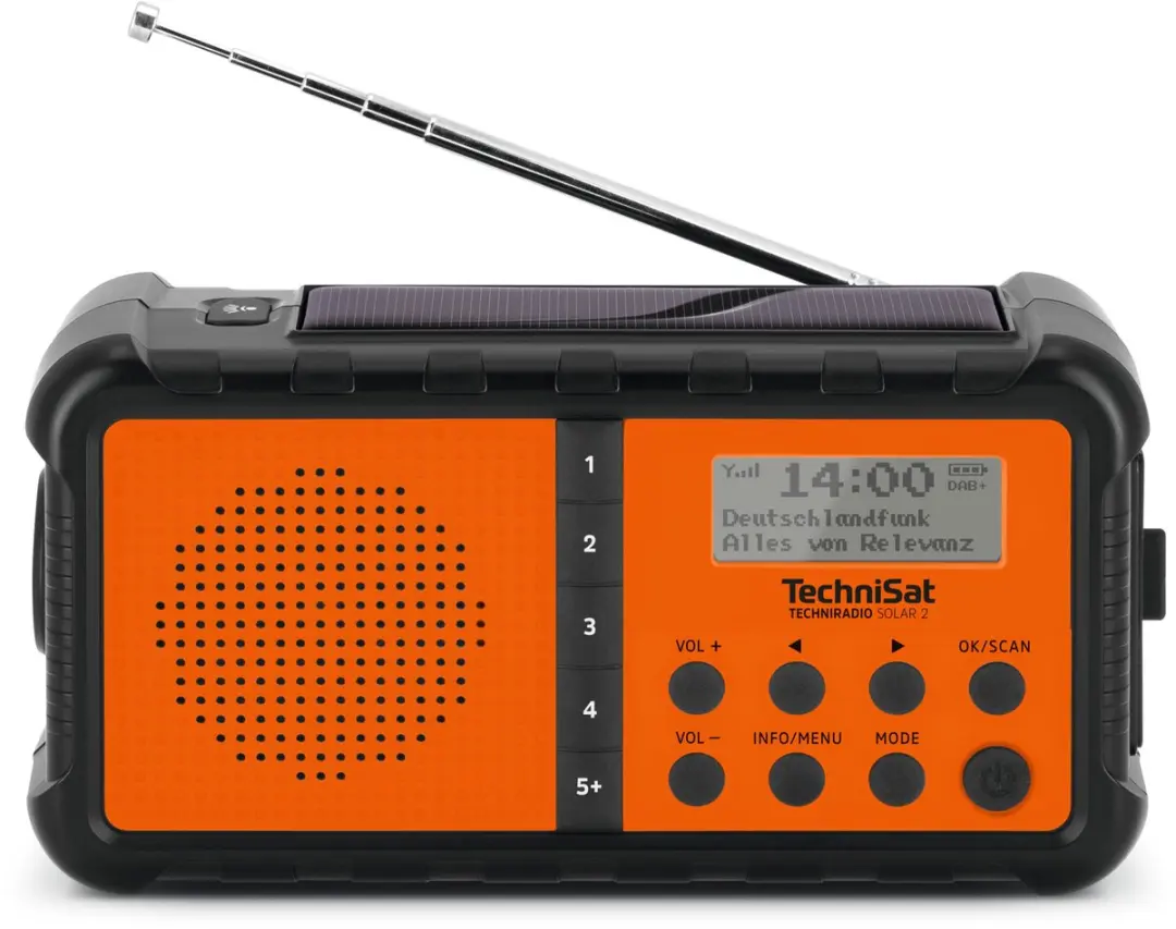 Technisat TechniRadio SOLAR 2 Noodradio - Oranje/Zwart