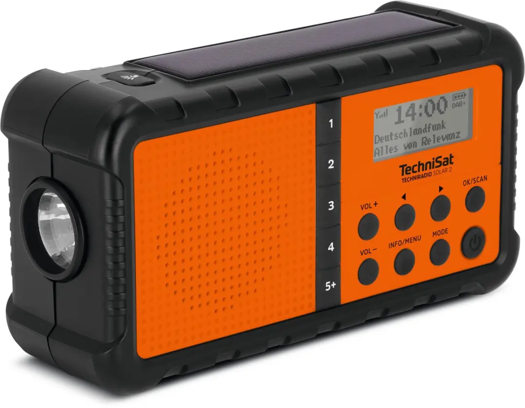 Technisat TechniRadio SOLAR 2 Noodradio - Oranje/Zwart