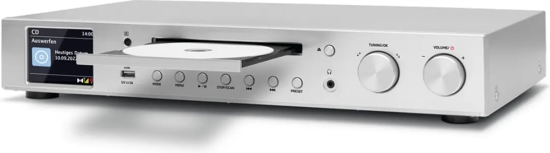 Technisat DIGITRADIO 143 CD V3 HiFi-tuner - DAB+/FM/Wi-Fi/Bluetooth/CD - Zilver