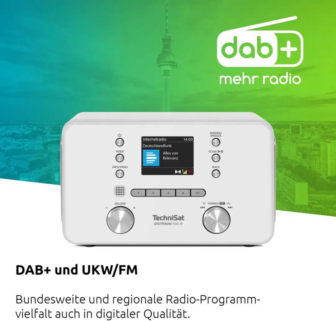 Technisat DIGITRADIO 550 IR Internetradio - 10W - Wit - afbeelding 5 van 6