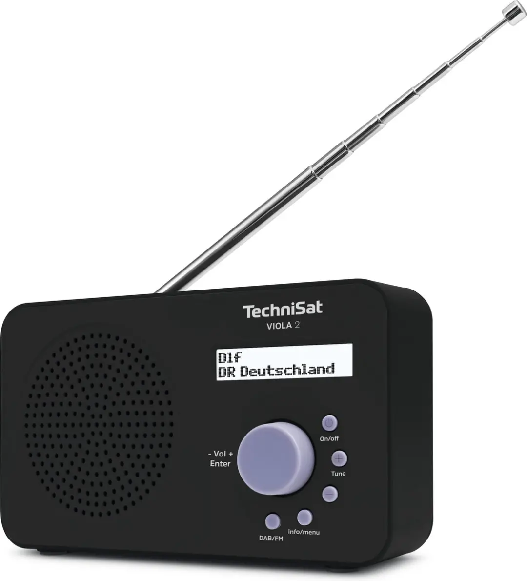 Technisat VIOLA 2 DAB+/FM Radio - 1W - Zwart - afbeelding 4 van 6