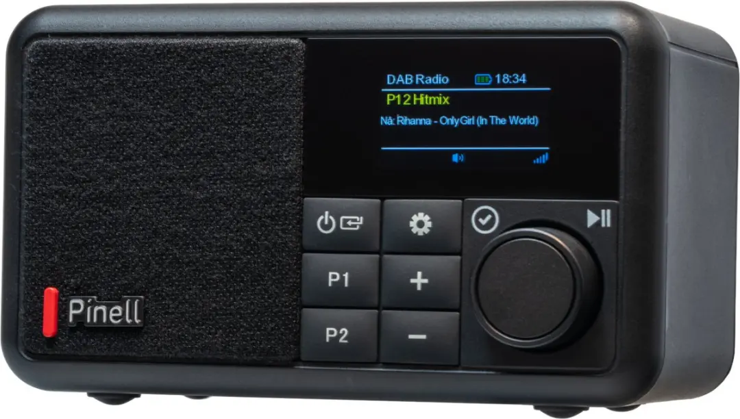 Pinell COMPACT Black Bluetooth DAB+/FM Speaker